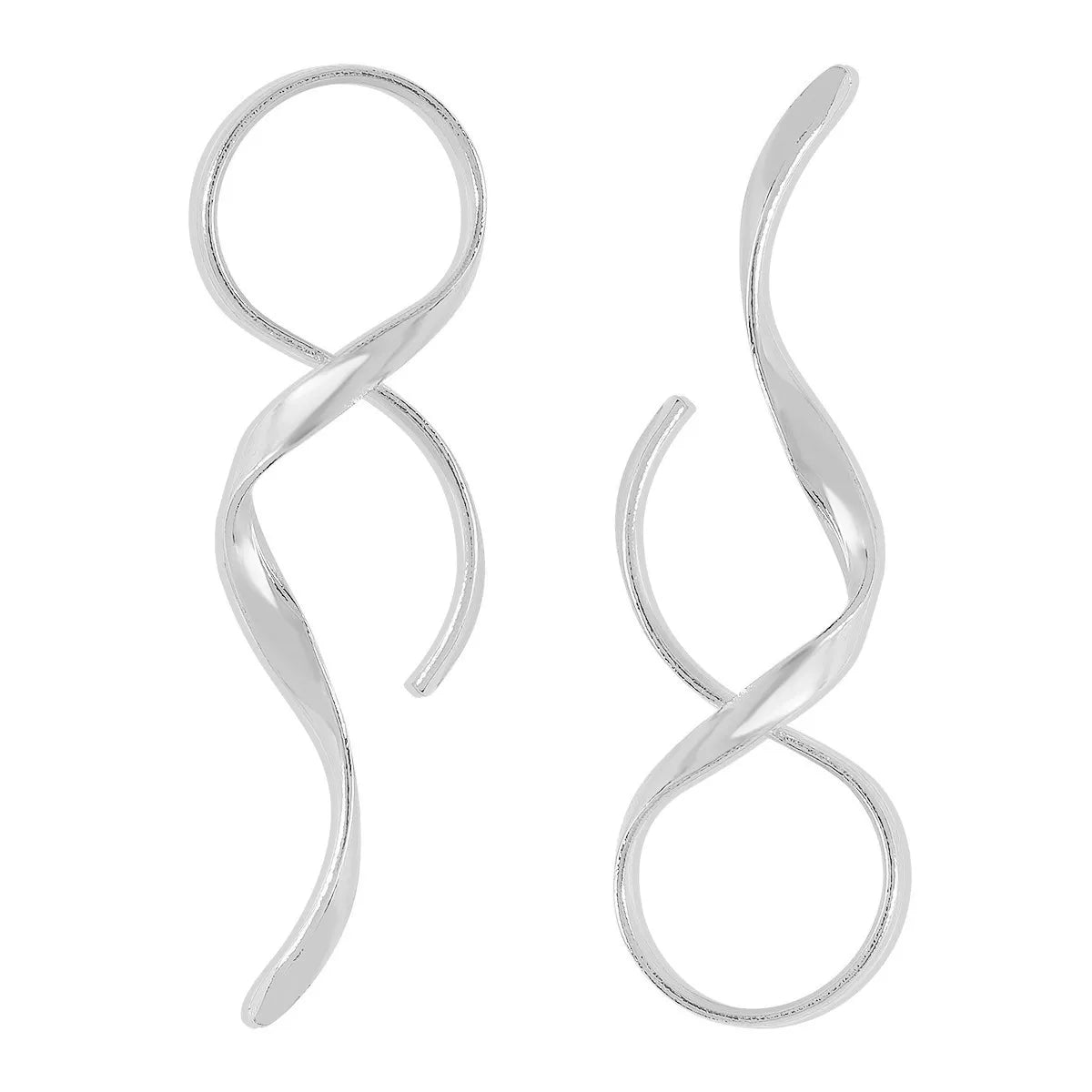 Alloy Spiral Drop Earrings - MAD RUFFI