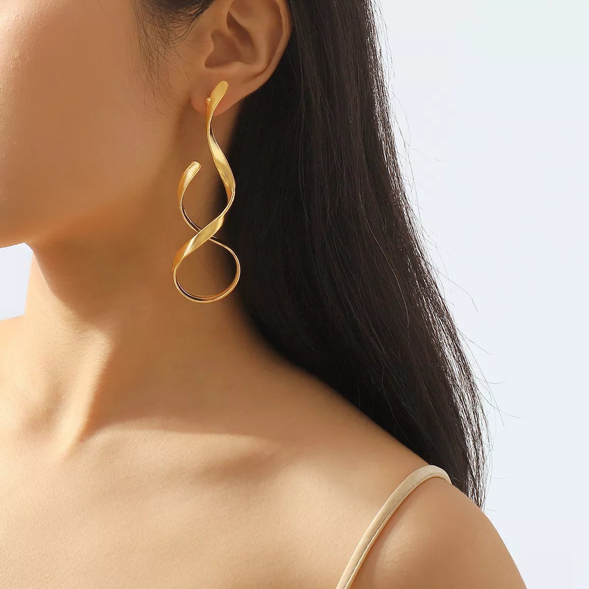 Alloy Spiral Drop Earrings - MAD RUFFI