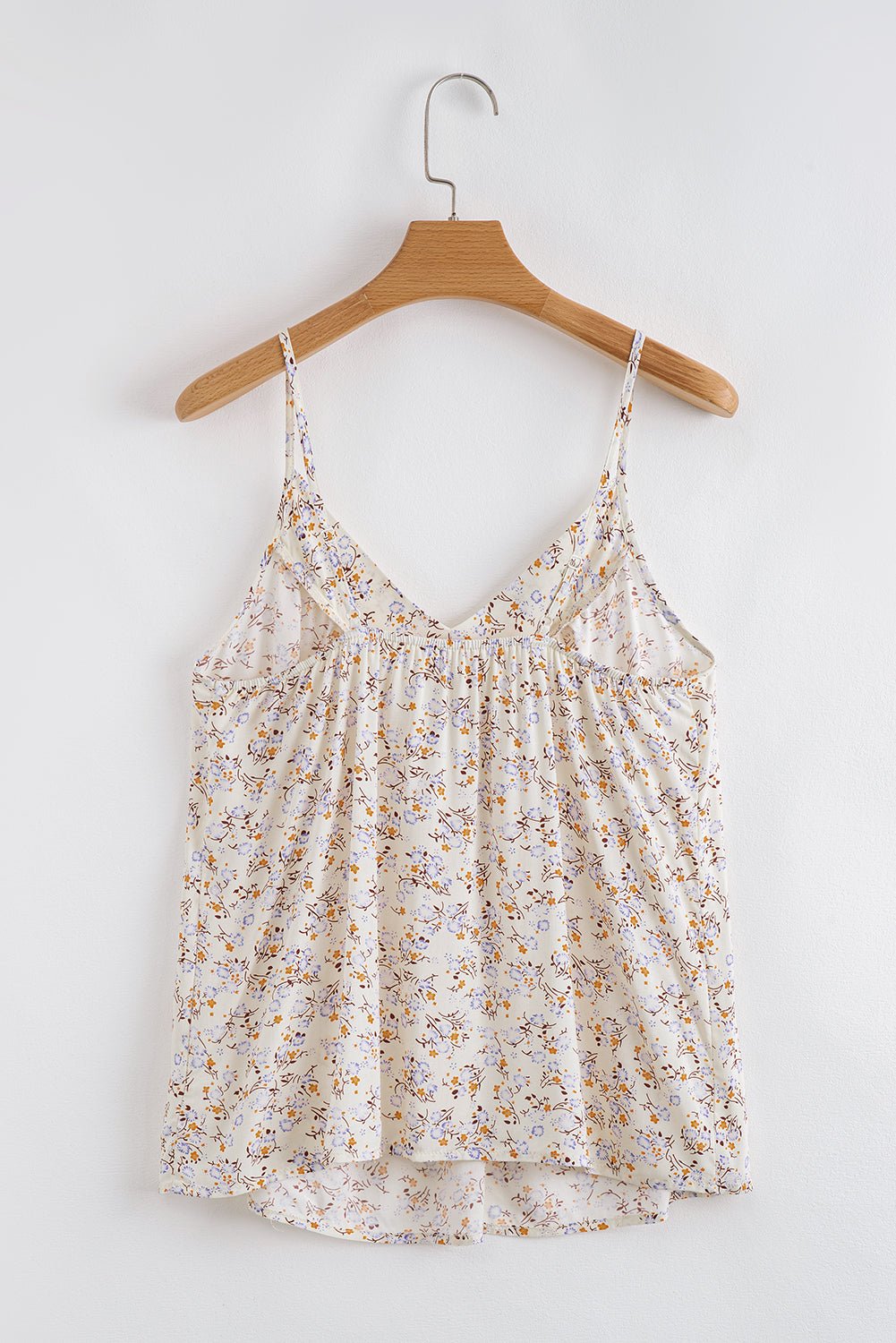 apricot boho floral spaghetti straps cami top - MAD RUFFI