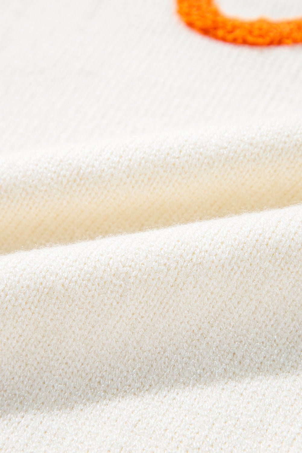 Apricot Halloween Boo Drop Shoulder Knit Sweater - MAD RUFFI