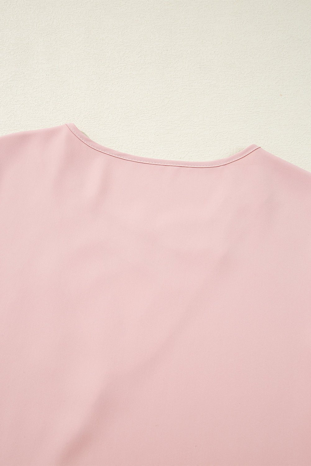 Apricot Pink Leopard Patchwork Cross Strappy V Neck Blouse - MAD RUFFI