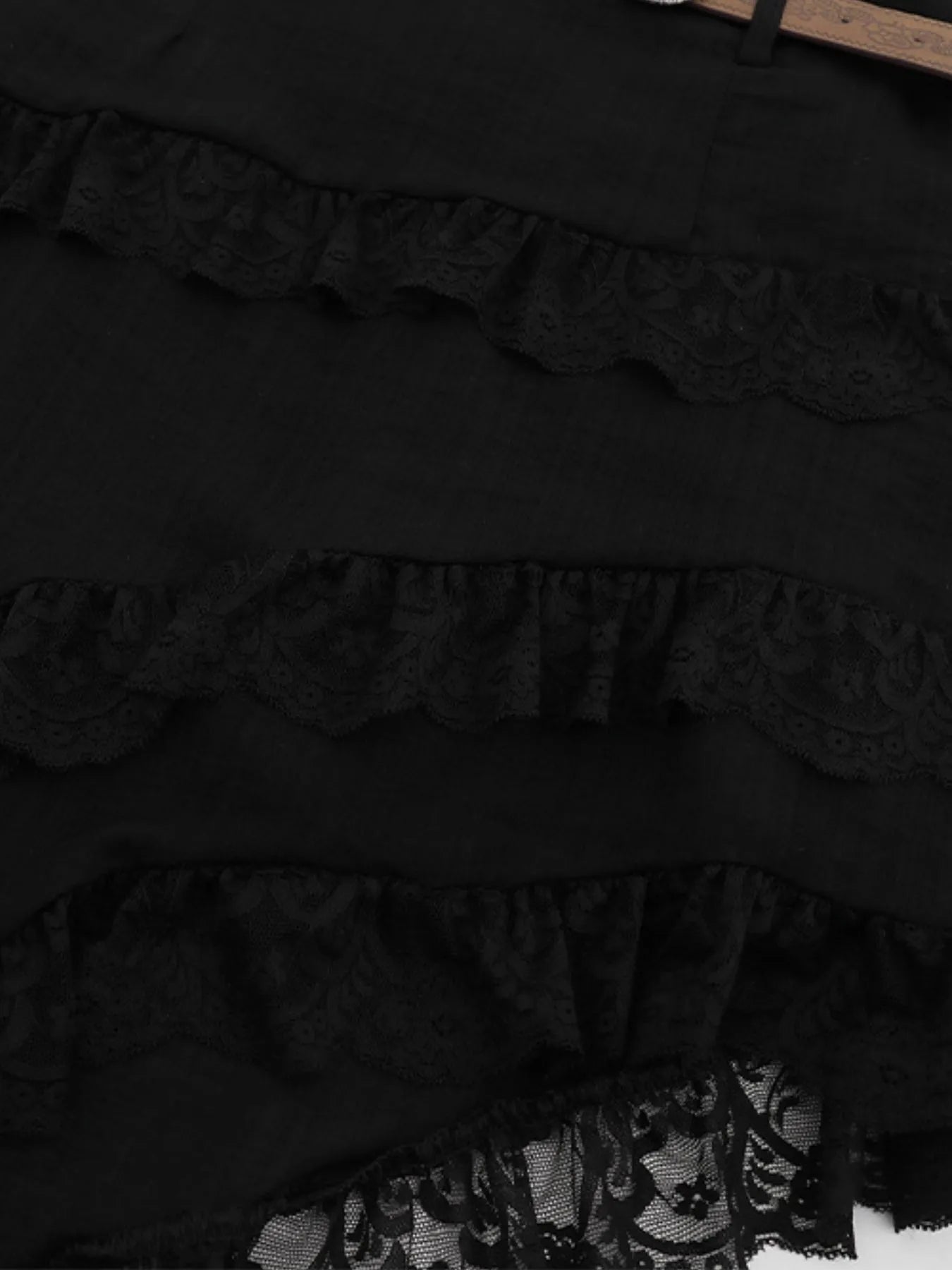 Asymmetrical Lace Ruffle Skirt - MAD RUFFI