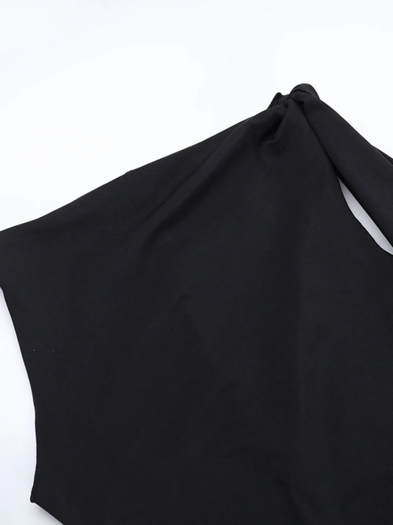 Asymmetrical Tied Sleeveless Maxi Dress - MAD RUFFI