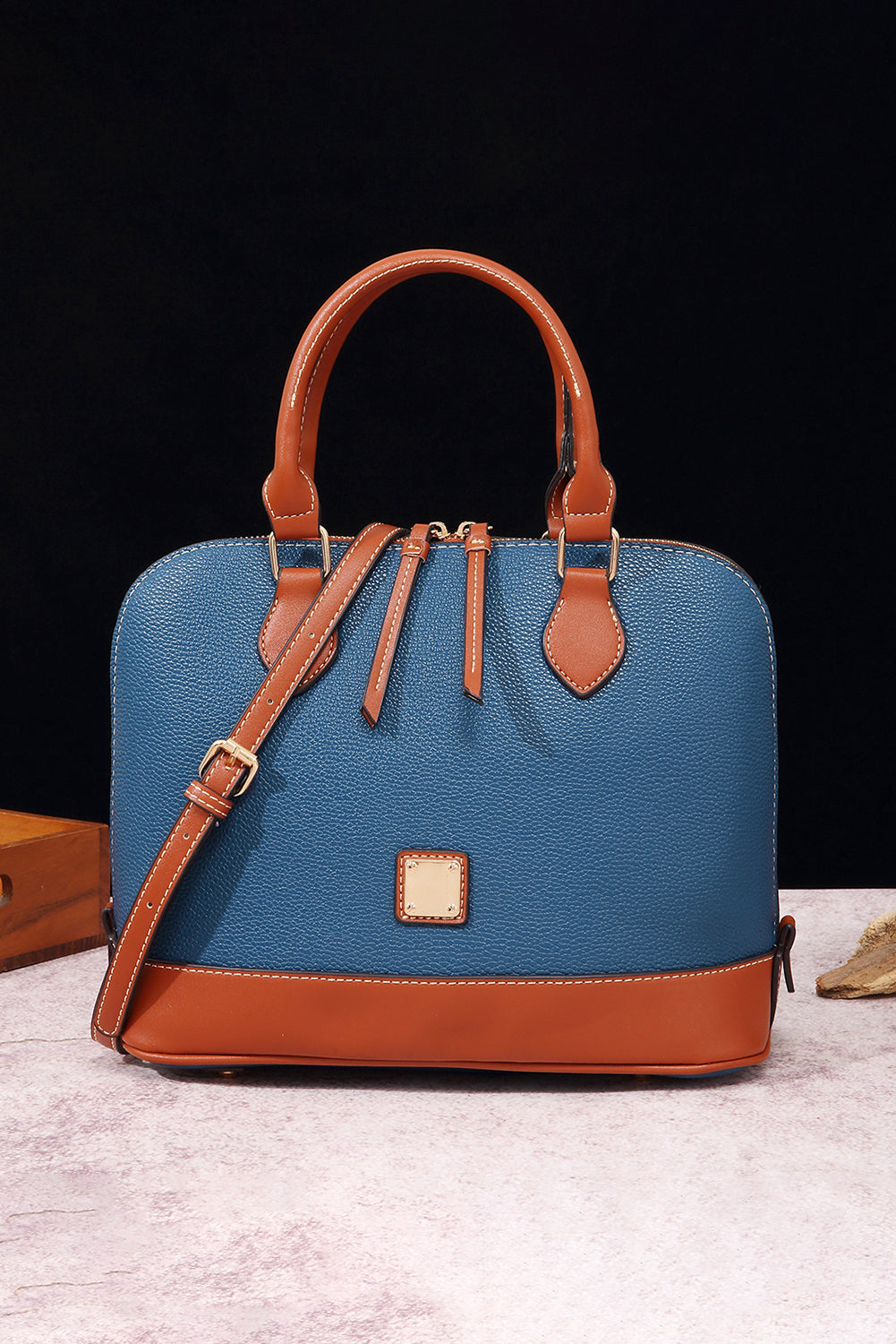 Bolso de cuero PU azul de ashleigh ashleigh