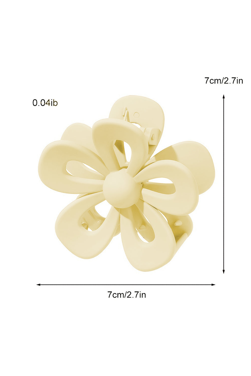 Rosaroter süßer Krallenclip in Form einer ausgehöhlten Blume