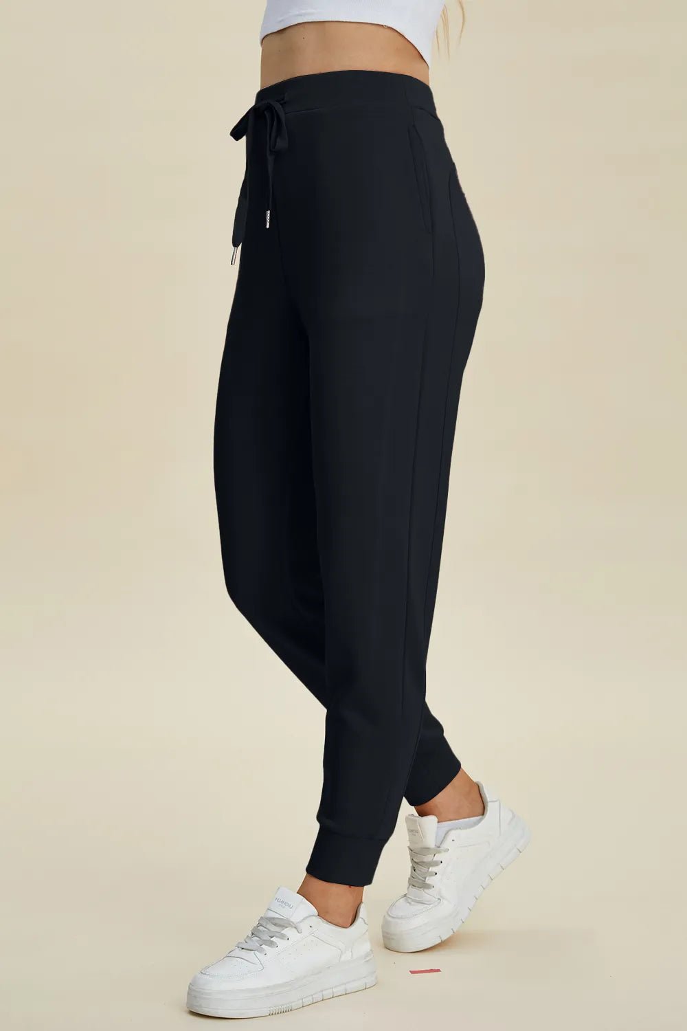 Basic Bae Full Size Air Scuba Drawstring High Waist Joggers - MAD RUFFI