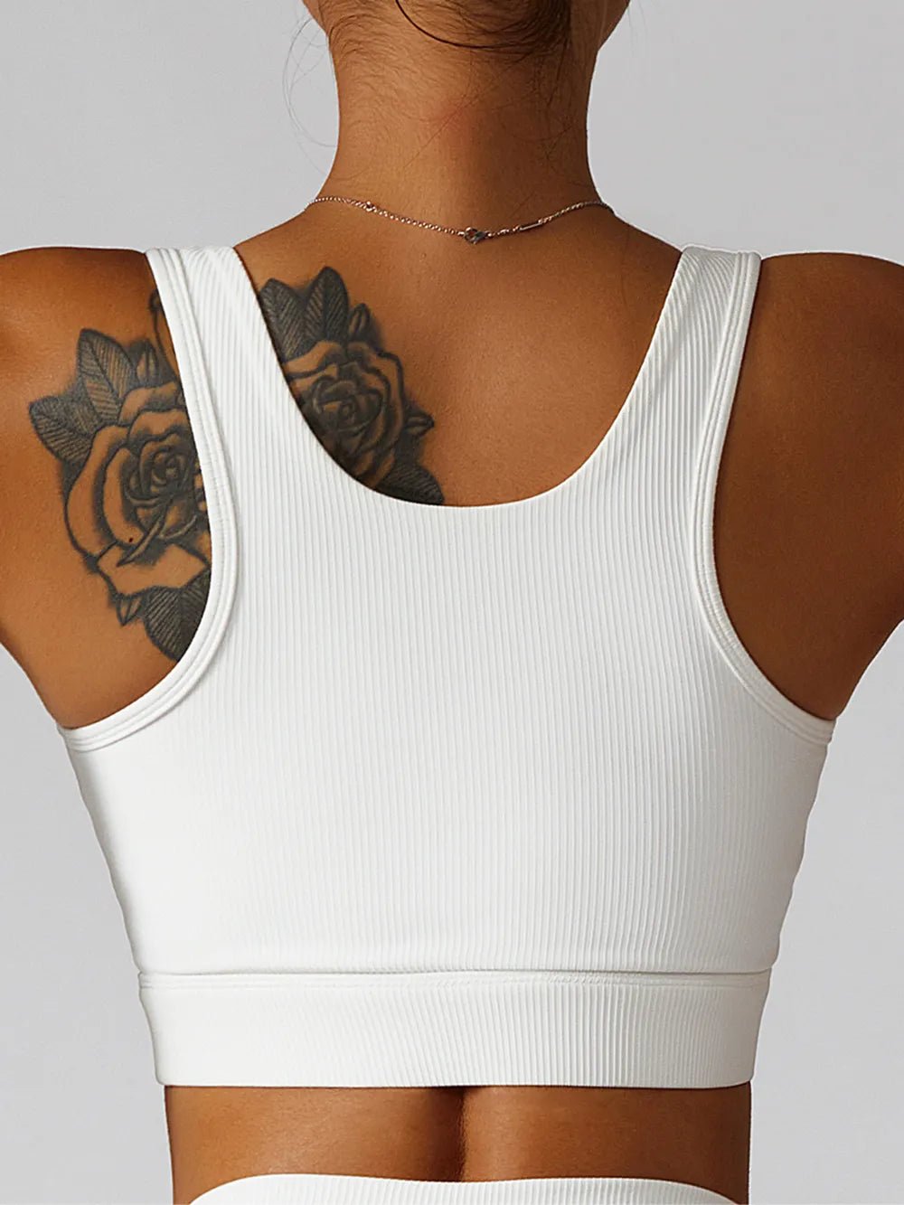 Basic Bae Ribbed Square Neck Cropped Active Tank - MAD RUFFI