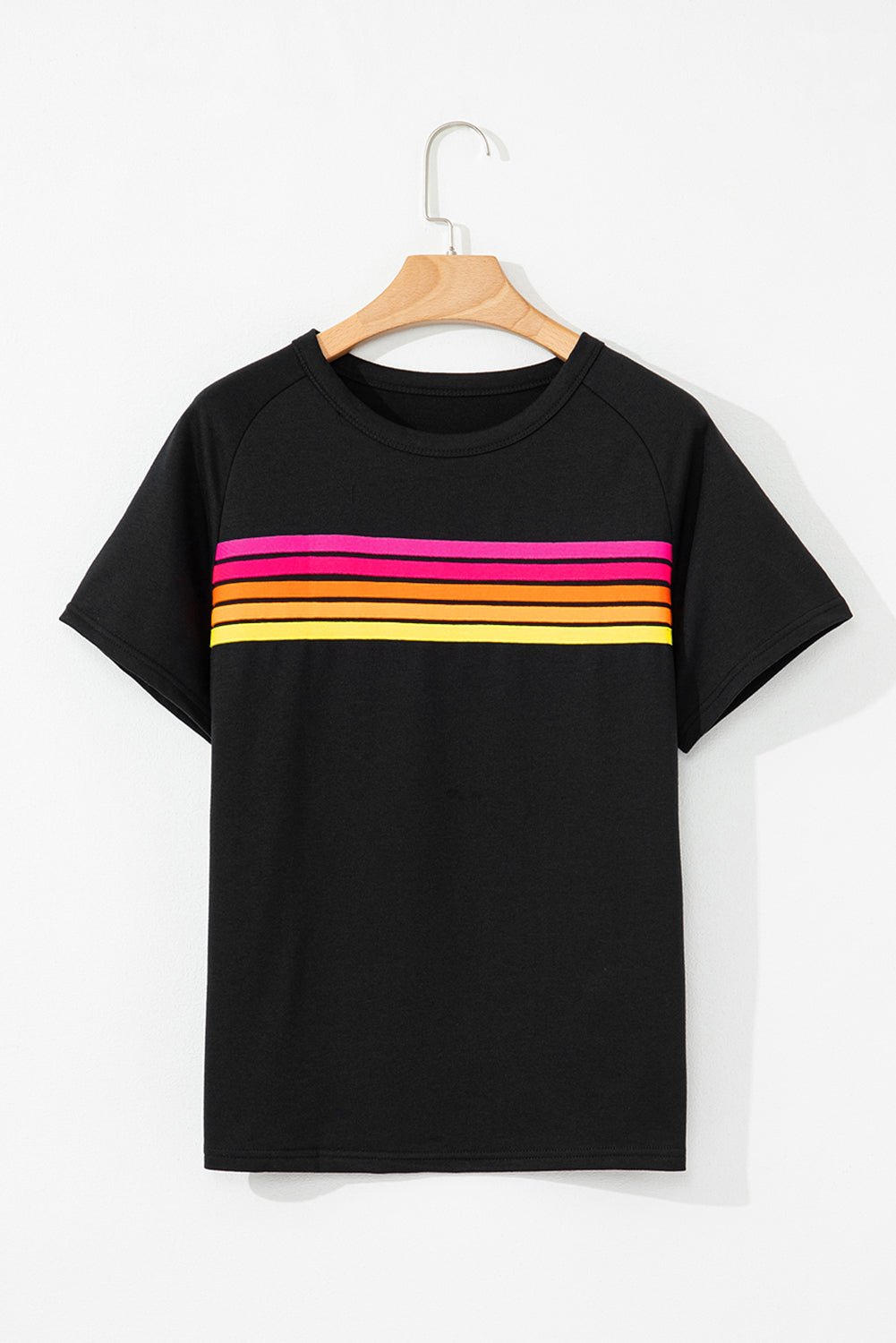 Beau Blue Colorful Striped Casual Tee - MAD RUFFI