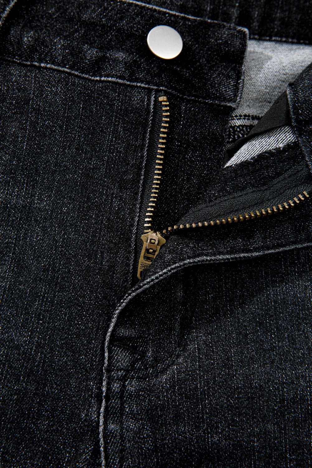 Beau Blue Mineral Wash Raw Hem High Waist Flared Jeans - MAD RUFFI