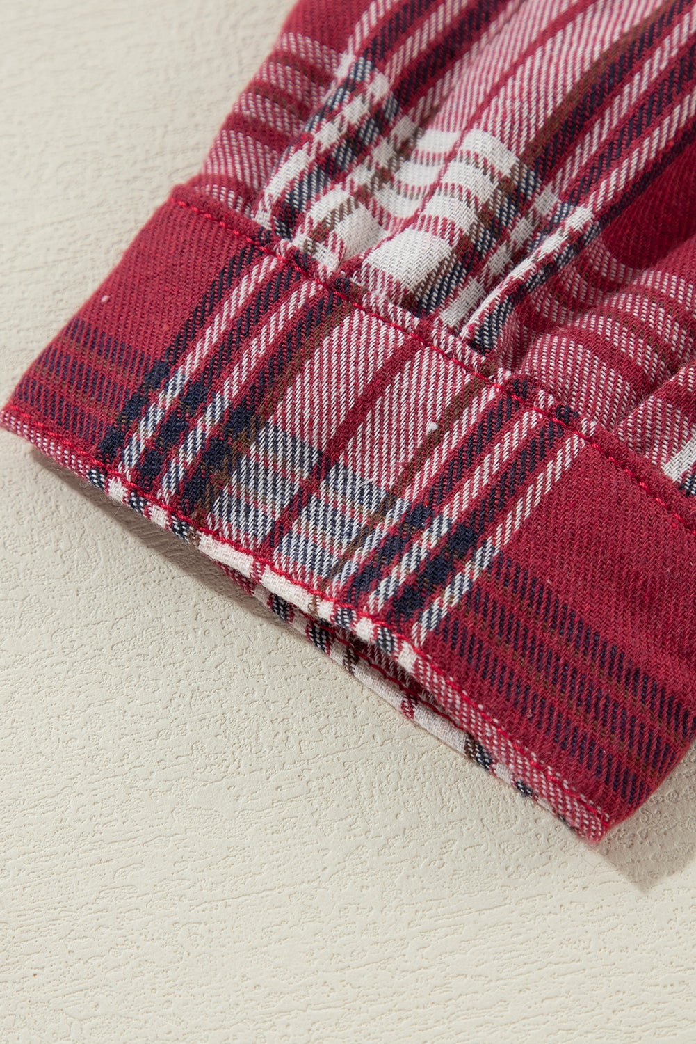 Beau Blue Plaid Print Patchwork Hooded Raw Hem Denim Jacket - MAD RUFFI