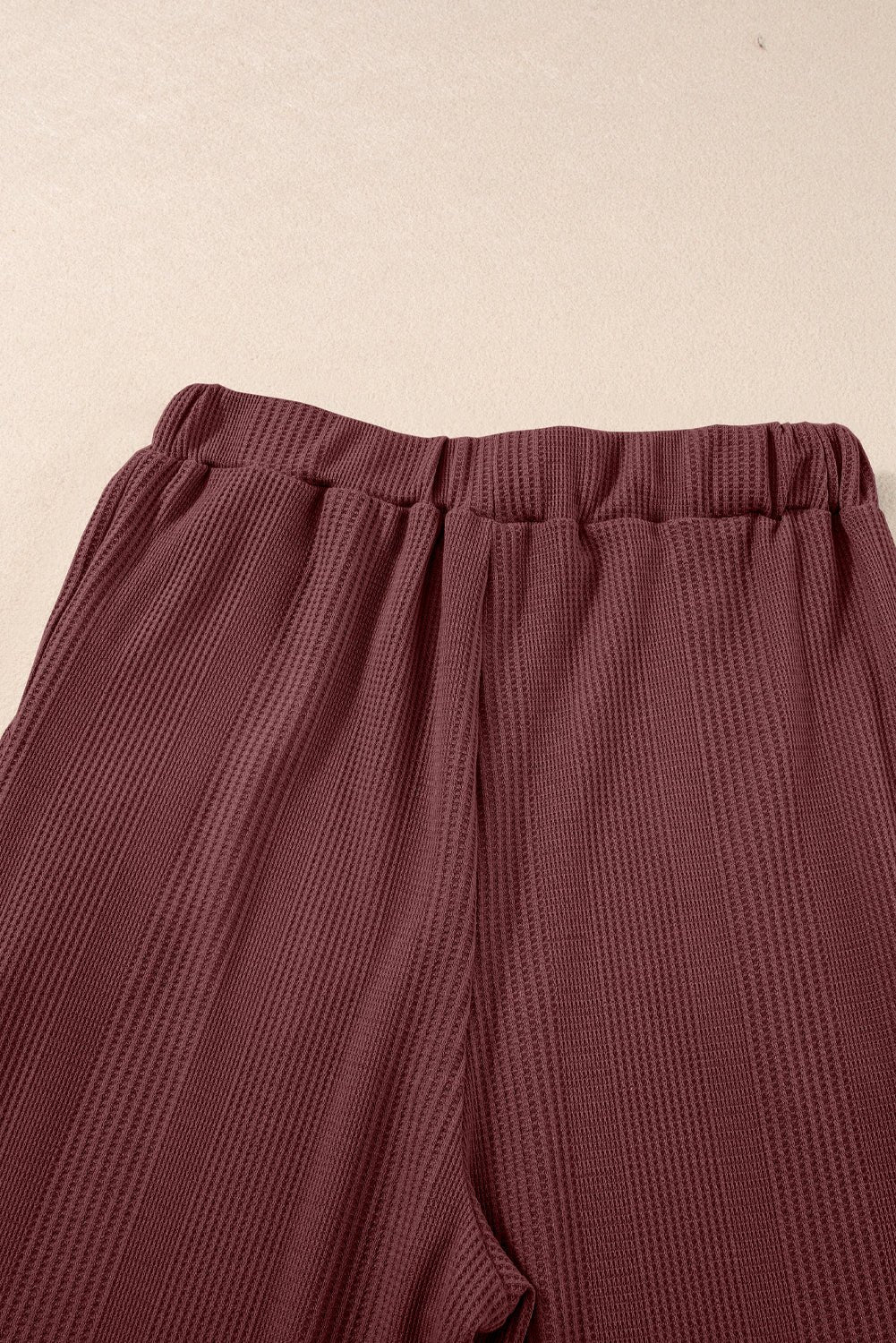 Beau Blue Solid Color Ribbed Ruffle Tank Top and Pants Set - MAD RUFFI