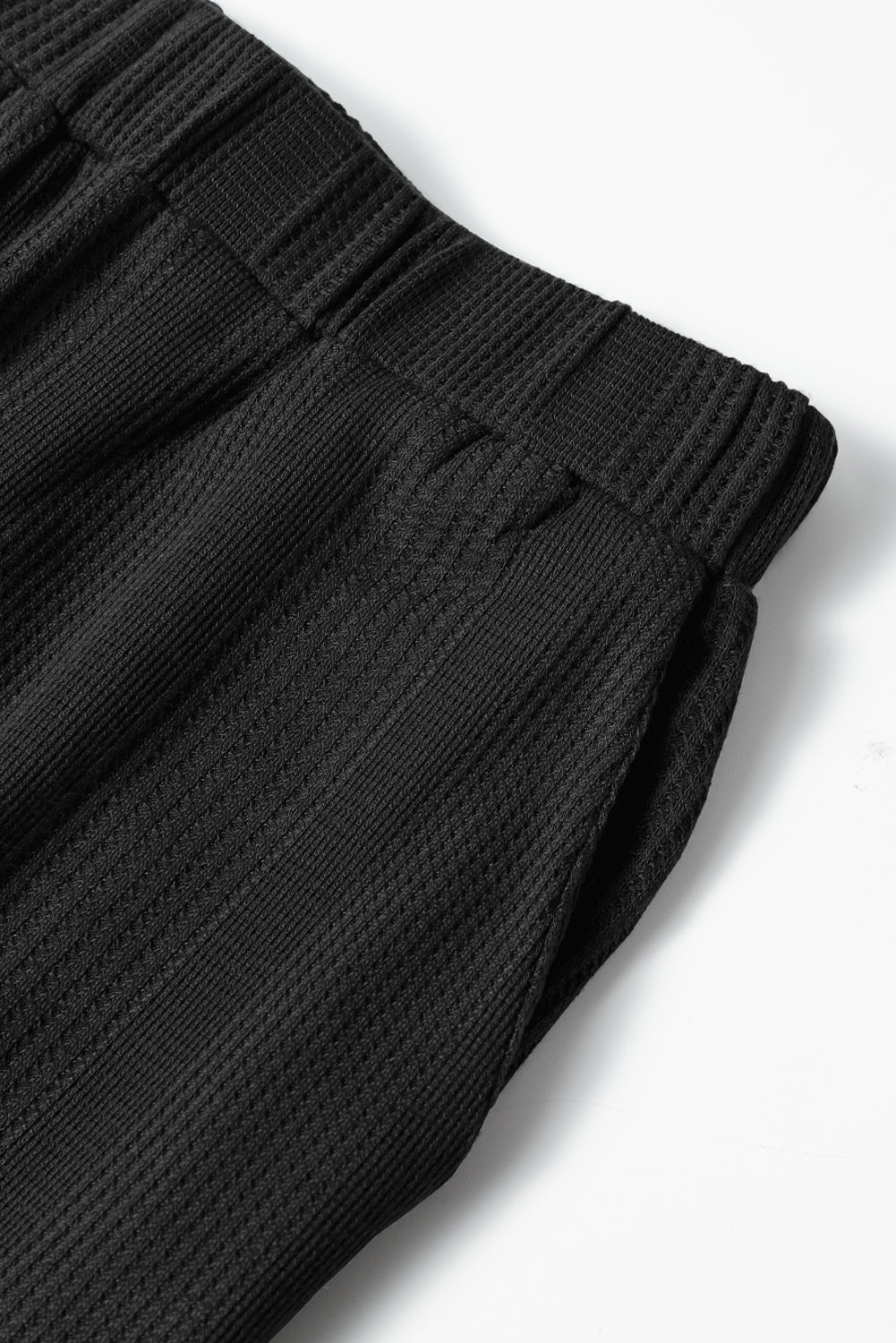 Beau Blue Solid Color Ribbed Ruffle Tank Top and Pants Set - MAD RUFFI