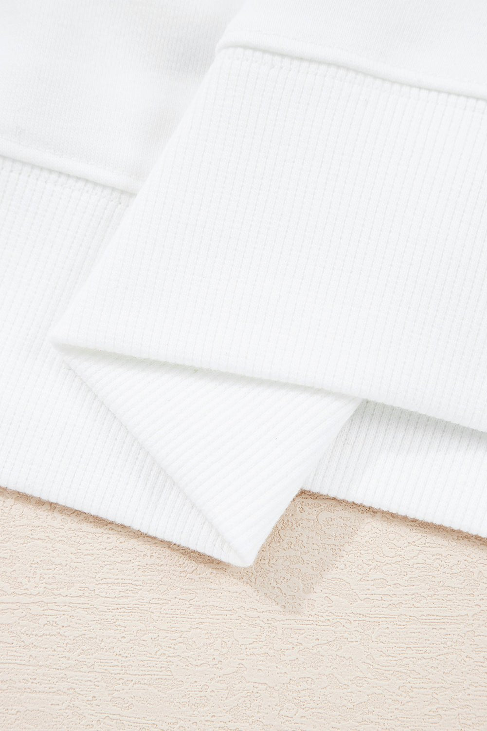 Beige Big Bow Pattern Plus Size Drop Shoulder Sweatshirt - MAD RUFFI