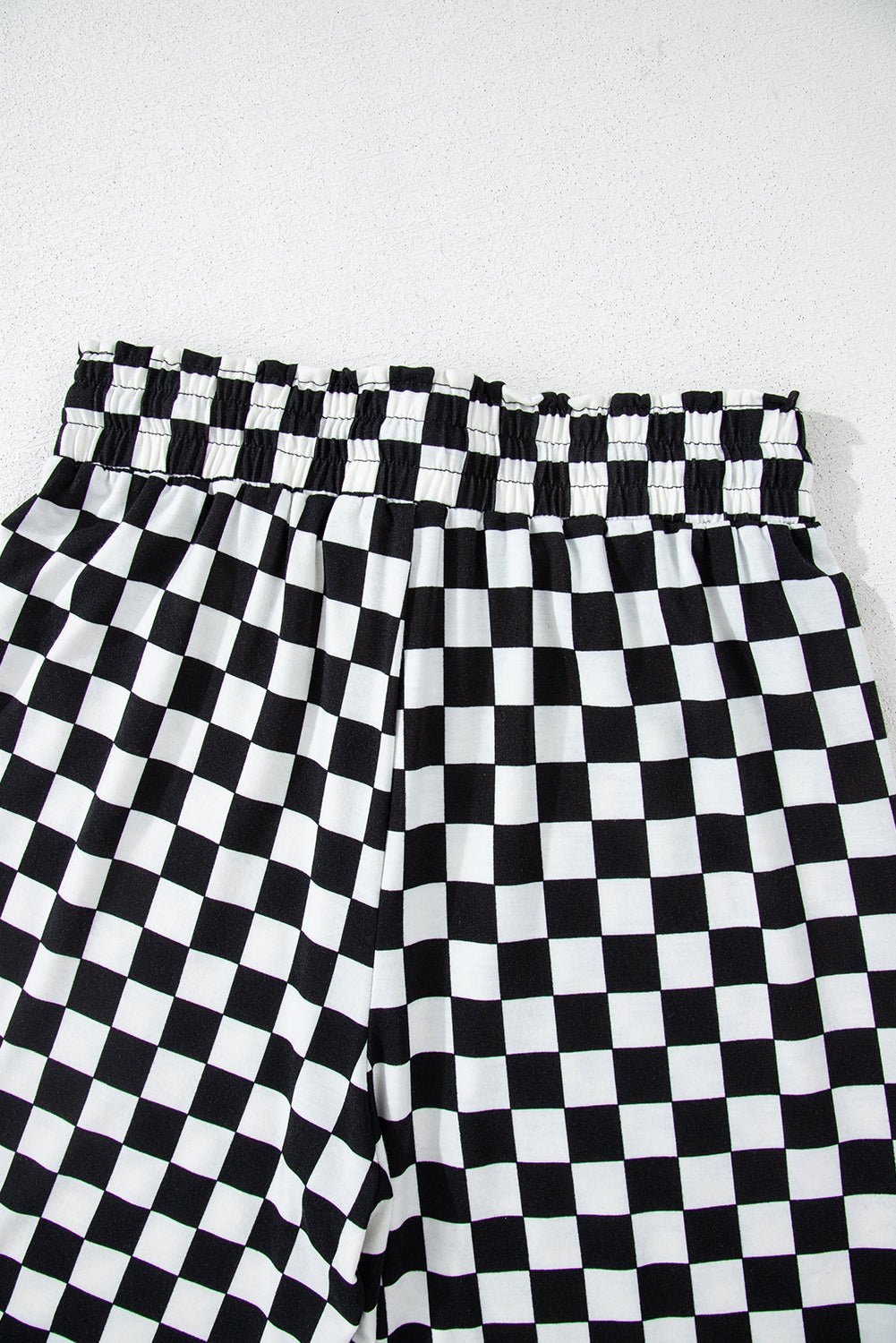 Beige Checkered Print Long Sleeve Loose Fit Pajama Set - MAD RUFFI