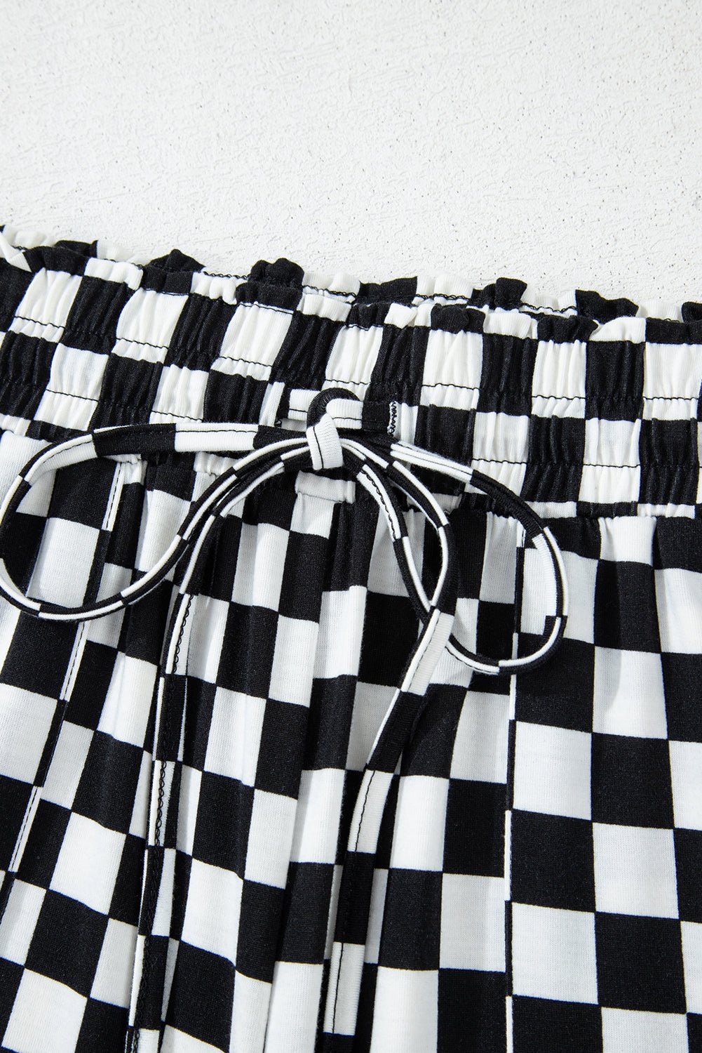 Beige Checkered Print Long Sleeve Loose Fit Pajama Set - MAD RUFFI