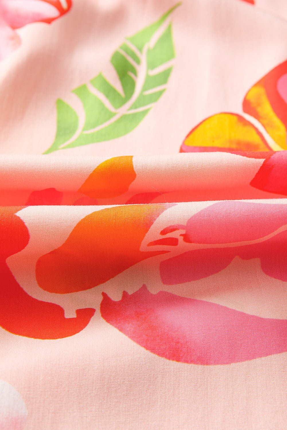 Beige Floral Print Shirred Detail Puff Sleeve Flowy Maxi Dress - MAD RUFFI