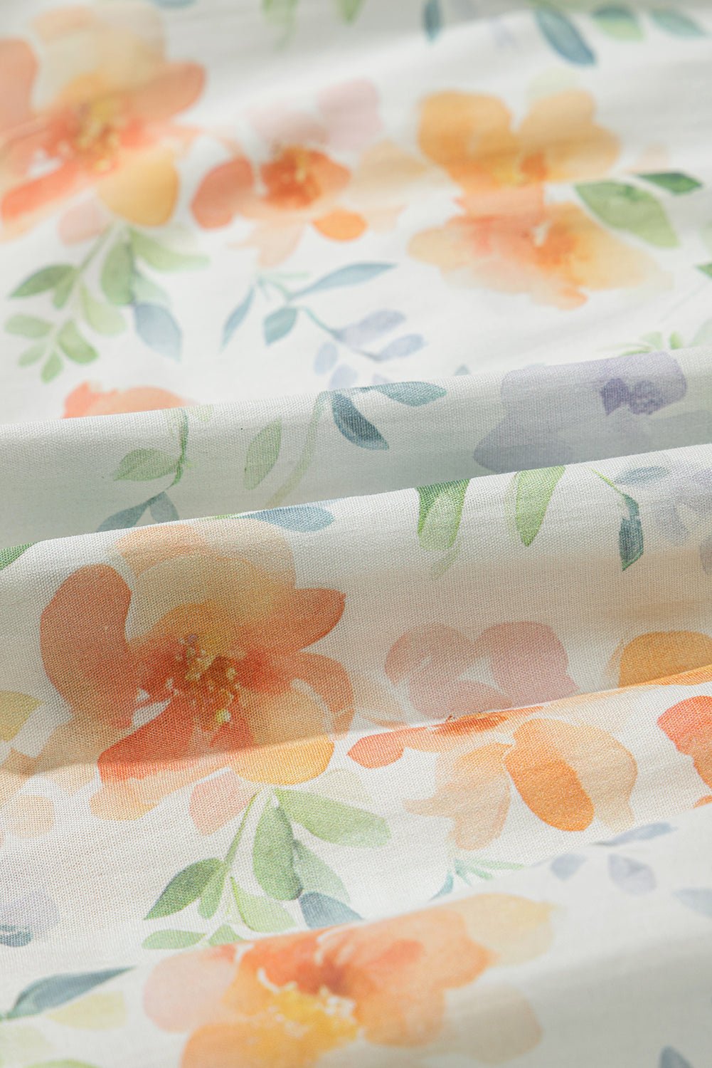 Beige Floral Print Smocked High Waist Puff Sleeve Mini Dress - MAD RUFFI