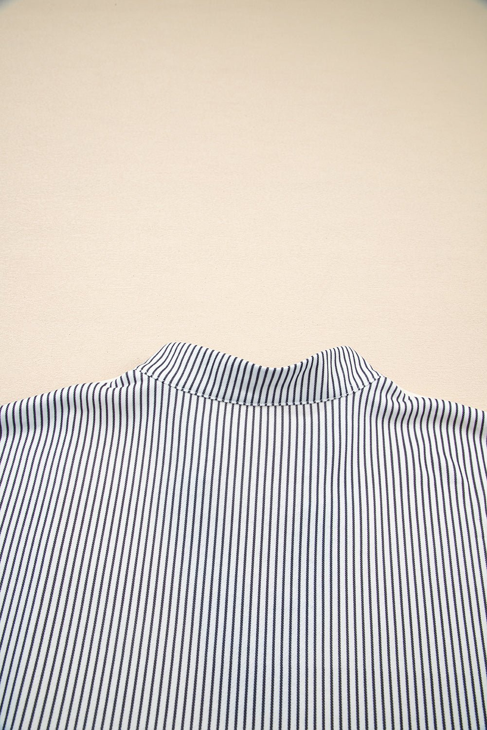 Beige Floral Striped Patchwork Drop Sleeve Boxy Fit Sweatshirt - MAD RUFFI