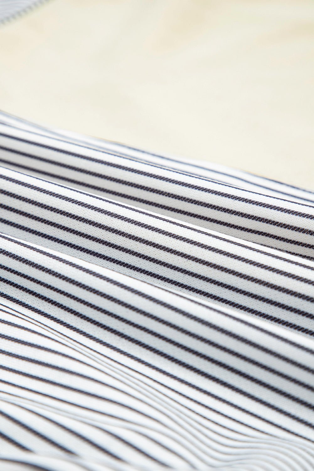 Beige Floral Striped Patchwork Drop Sleeve Boxy Fit Sweatshirt - MAD RUFFI