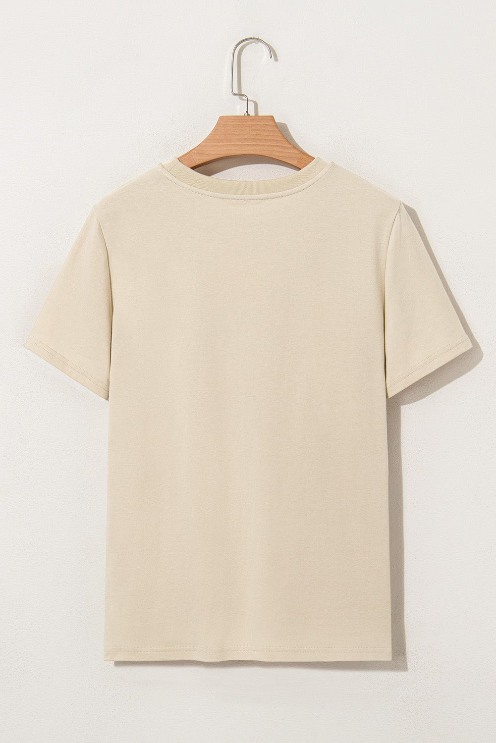 Beige LIVE YOUR BEST LIFE Crew Neck Graphic Tee - MAD RUFFI