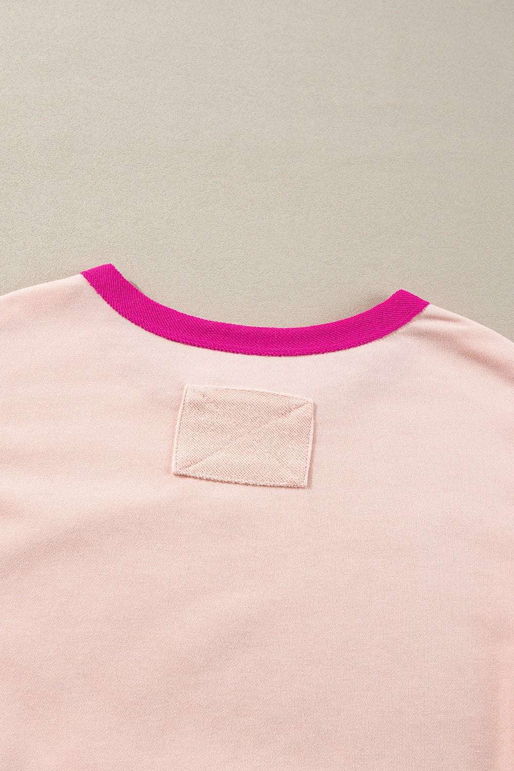 Beige Star Patchwork Exposed Seam Oversized Sweatshirt - MAD RUFFI