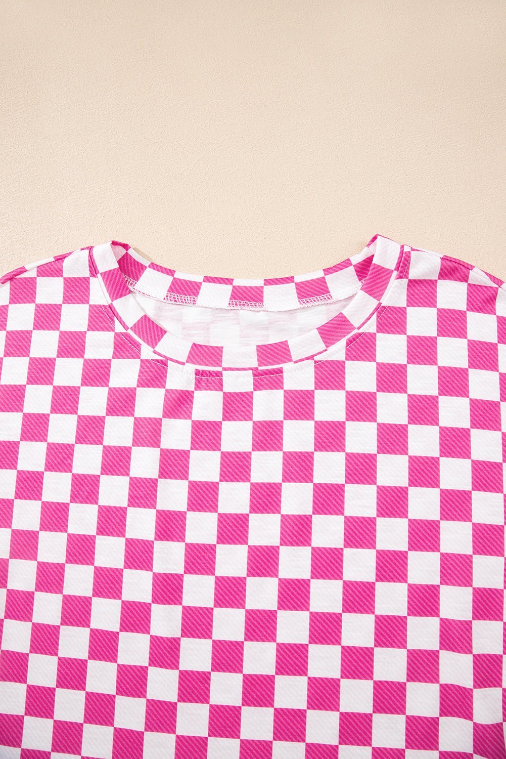 Black Checkerboard T Shirt and High Waist Skorts Set - MAD RUFFI