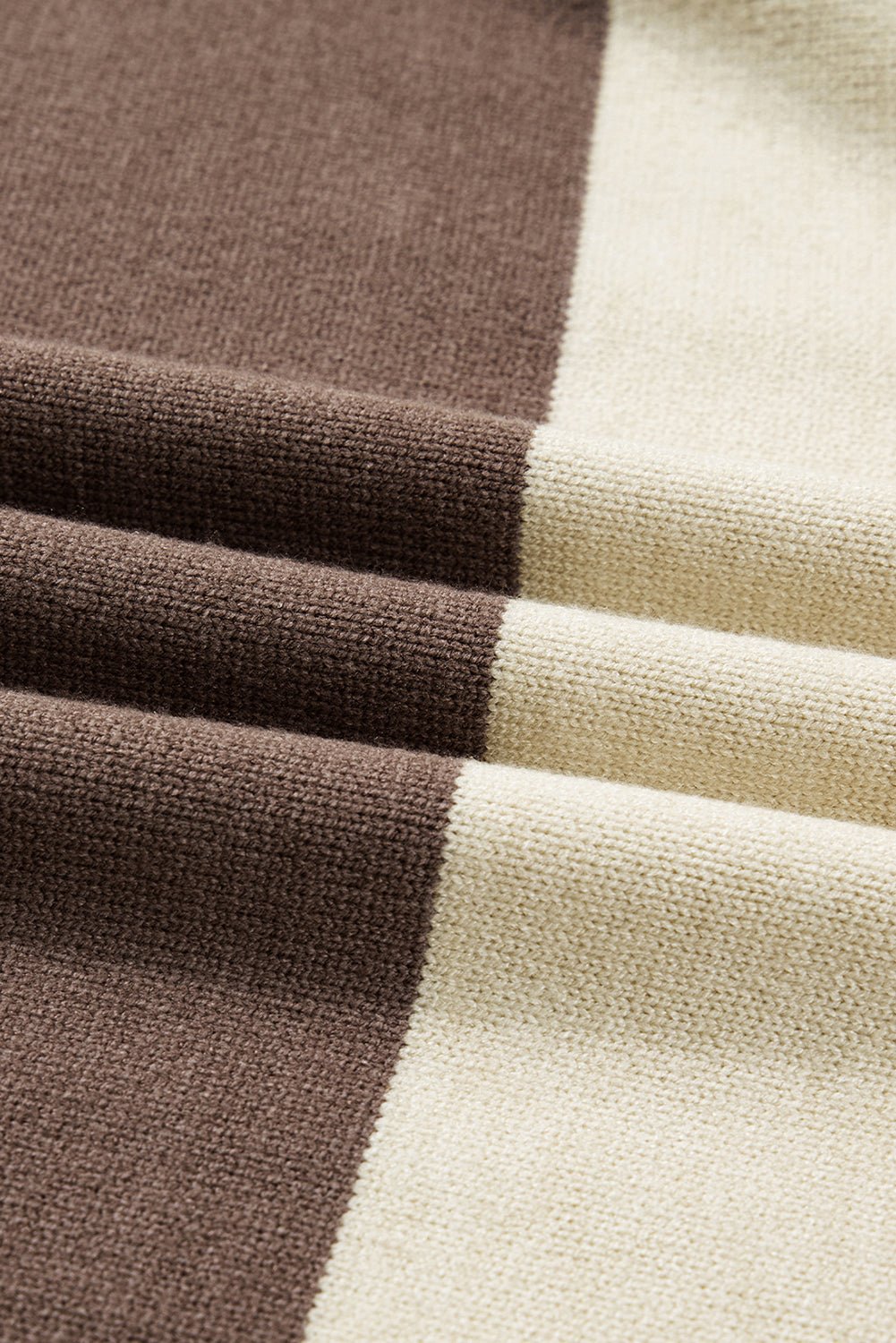 Black Colorblock Crew Neck Drop Shoulder Sweater - MAD RUFFI