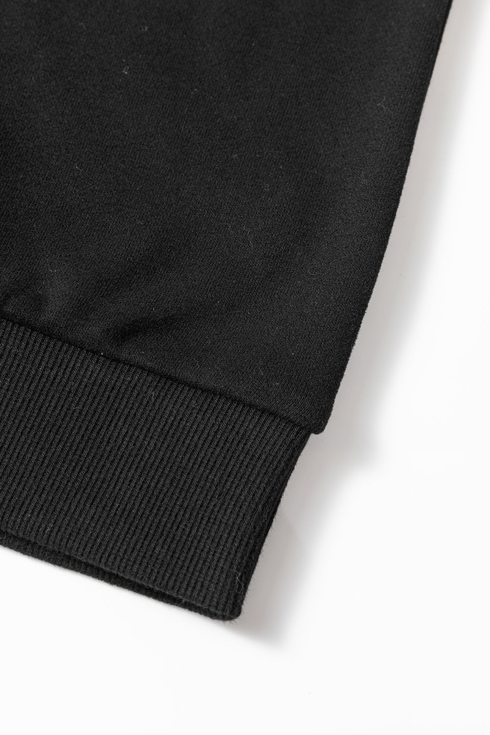 Black Colorful Striped Long Sleeve Pullover and Shorts Set - MAD RUFFI