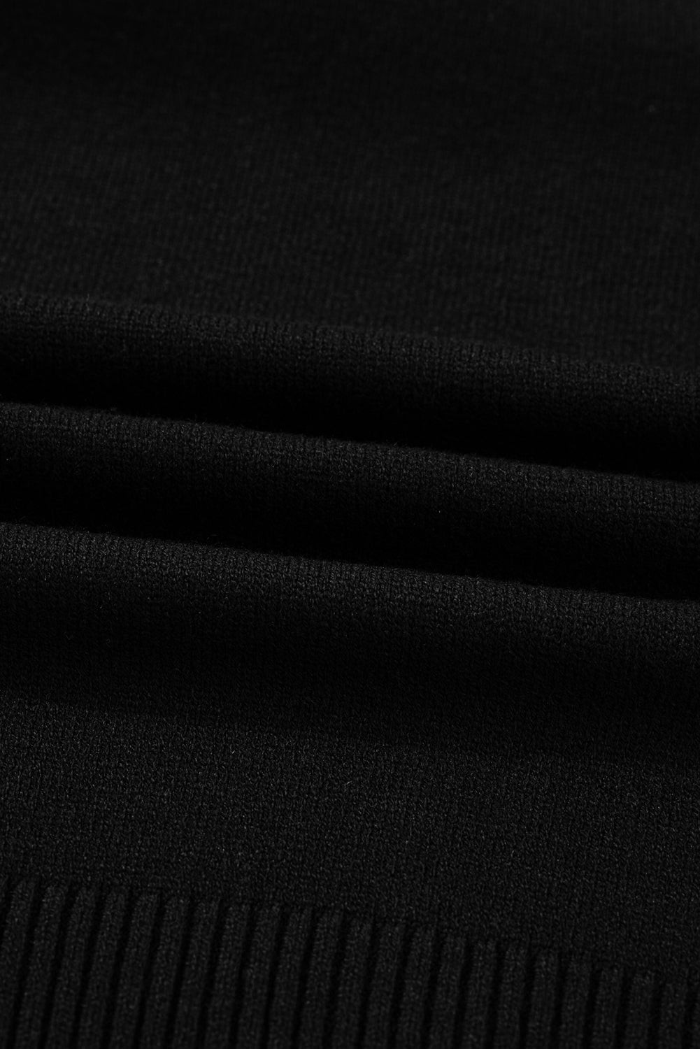 Black Contrast Trim Big Bow Accent Cropped Sweater - MAD RUFFI