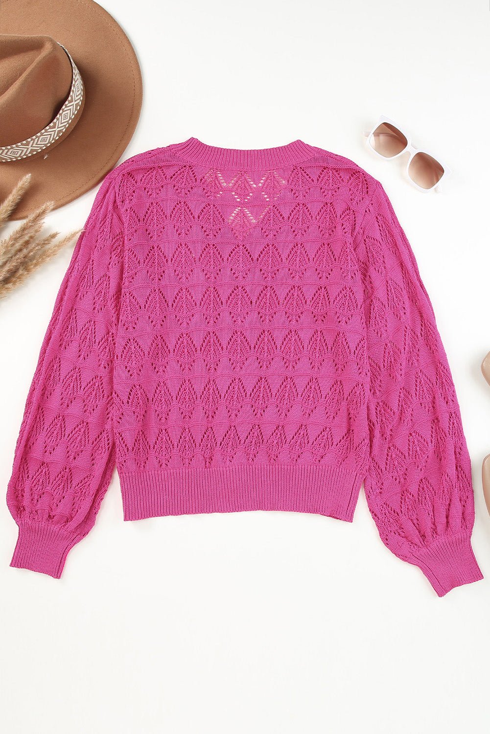 Black Crochet Cardigan – Lightweight, Button - Up, Boho Layering Piece - MAD RUFFI