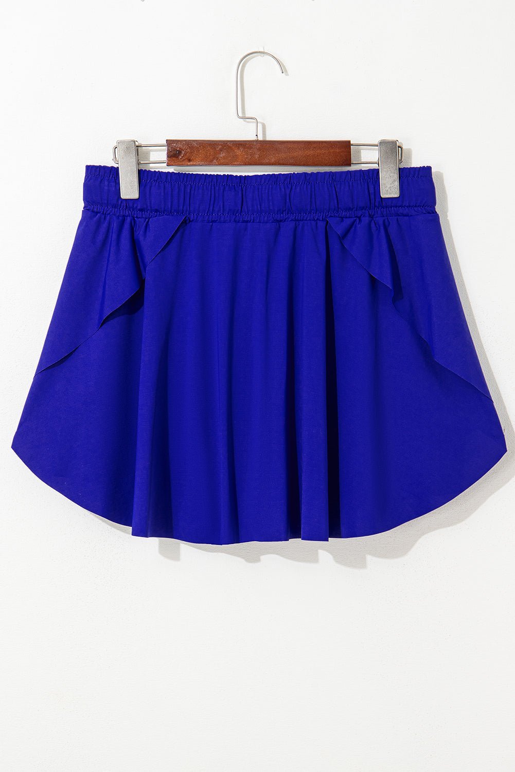 Black Drawstring High Waist Lined Tennis Skort - MAD RUFFI
