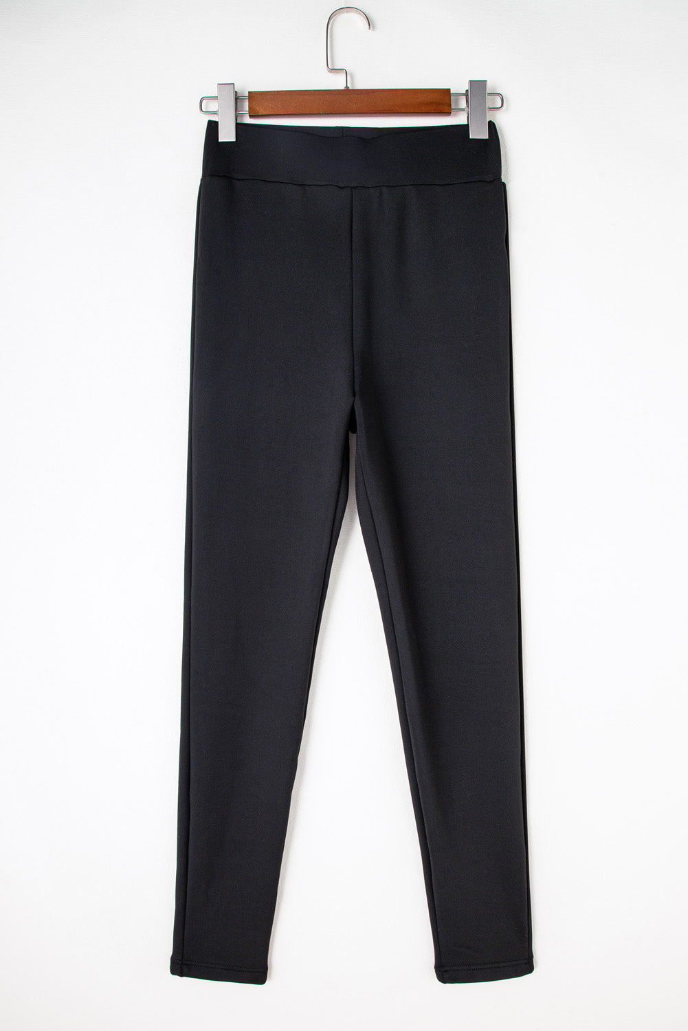 Black Fleece Lining Winter Thermal High Waist Leggings - MAD RUFFI