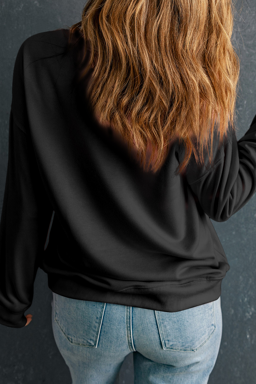 Black Game Day Graphic Pullover Sweatshirt - MAD RUFFI