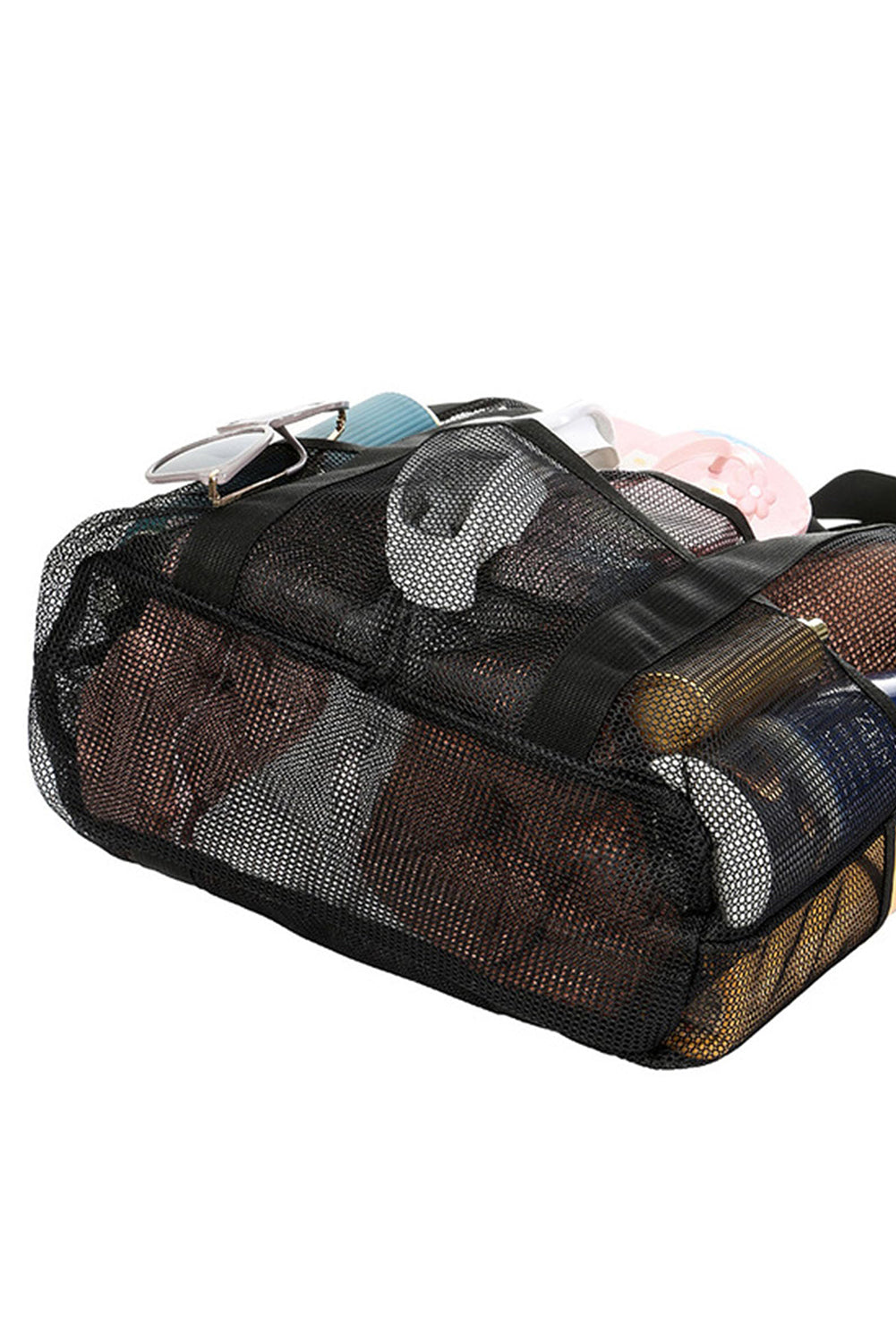 Black Mesh Travel Toiletry Storage Large Capacity Bag - MAD RUFFI