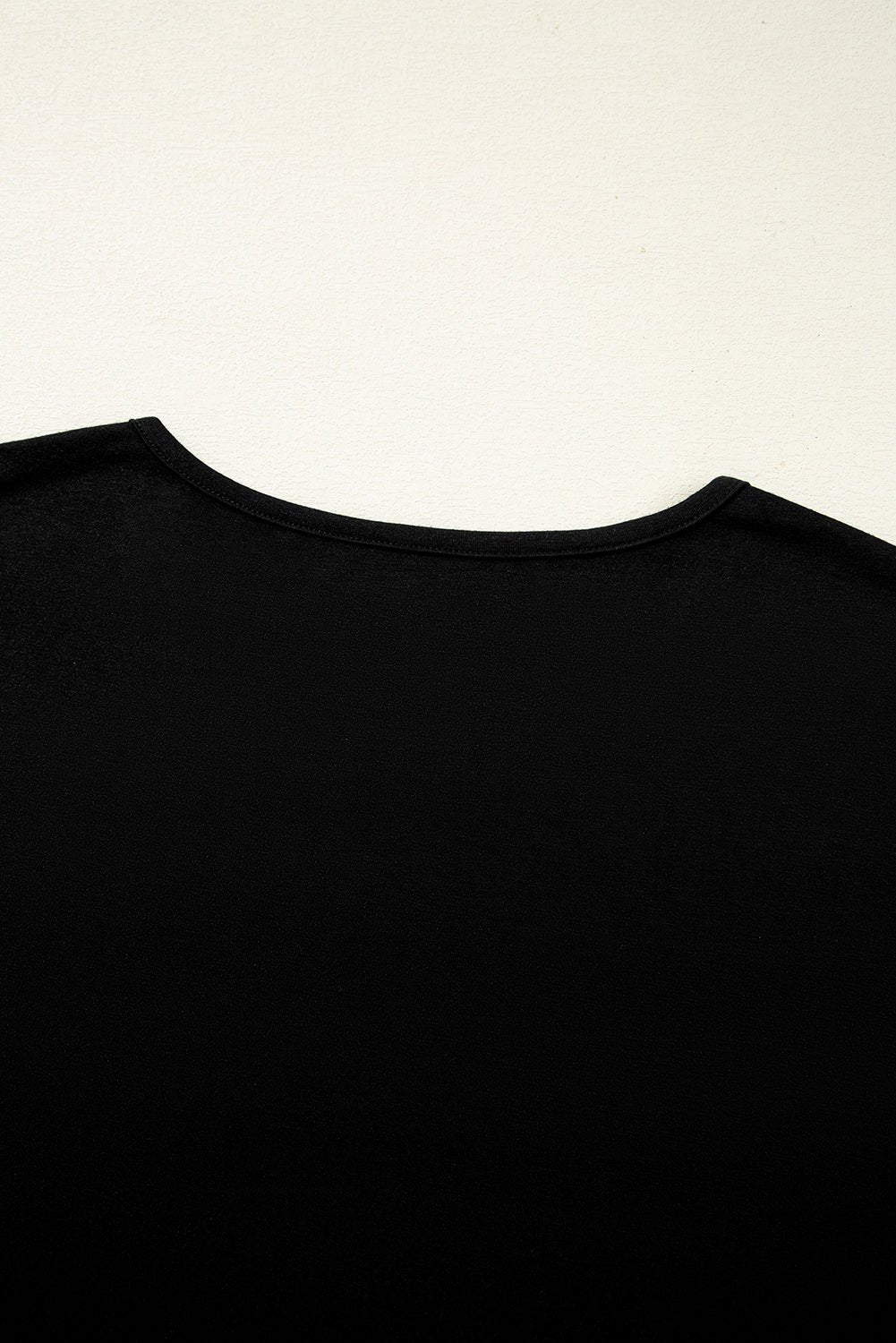 Black Plus Size Floral Mesh Patchwork Loose V Neck T Shirt - MAD RUFFI