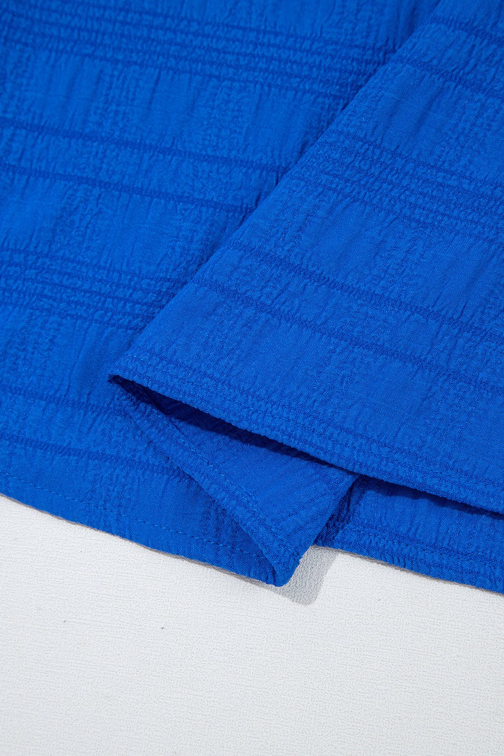 Black Ruffle Sleeve Textured Shirred Blouse - MAD RUFFI