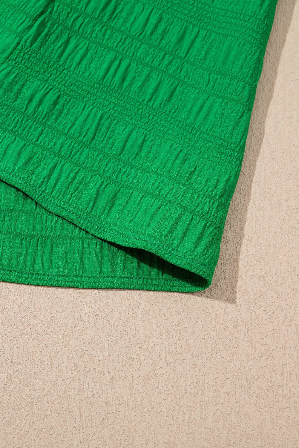 Black Ruffle Sleeve Textured Shirred Blouse - MAD RUFFI