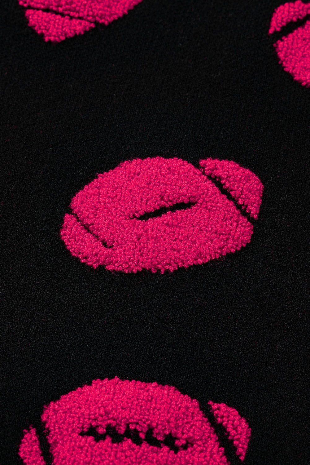 Black Rugby Print Casual Knit Short Sleeve Sweater - MAD RUFFI