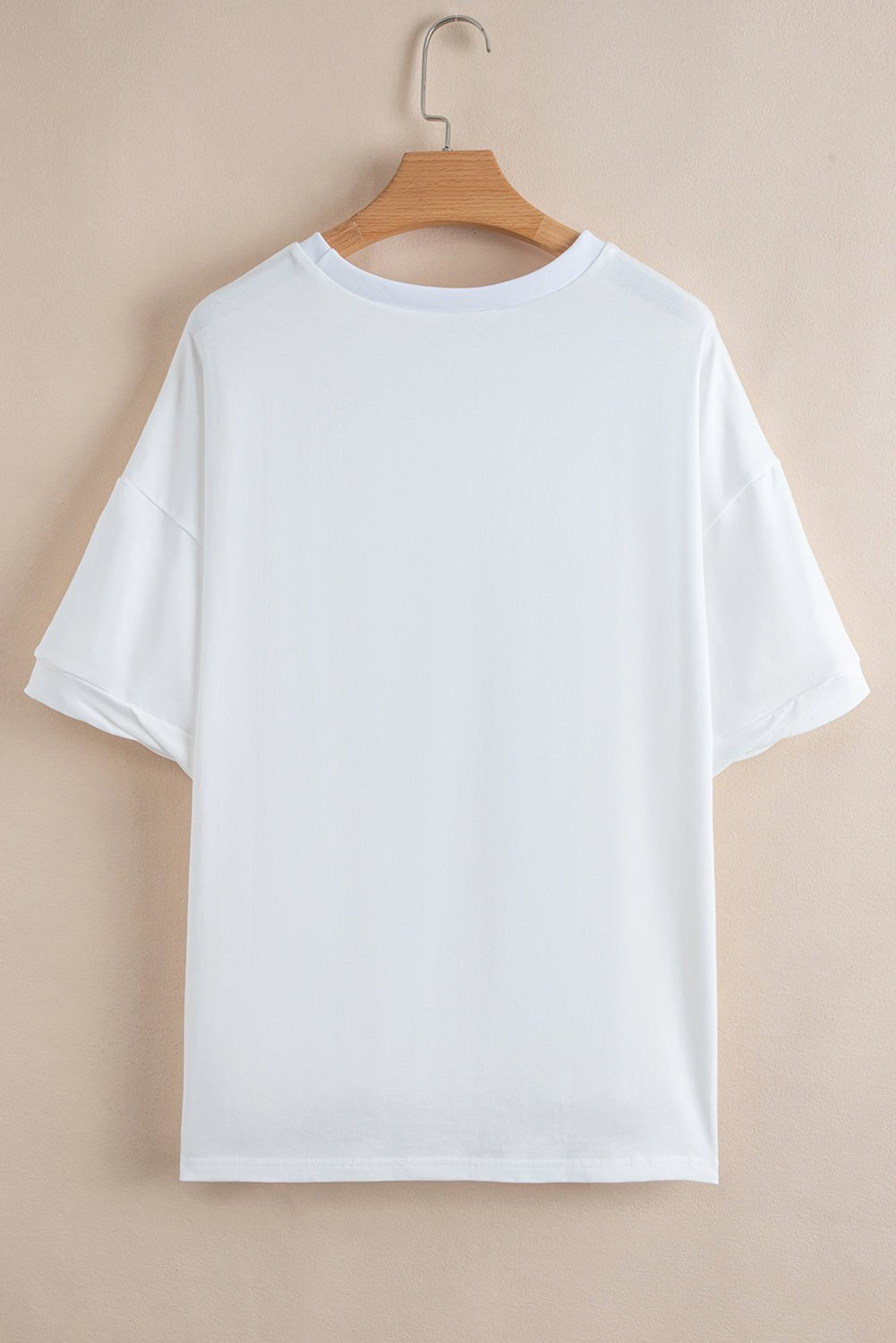 Black Sequin Football Patched Crewneck Loose T Shirt - MAD RUFFI