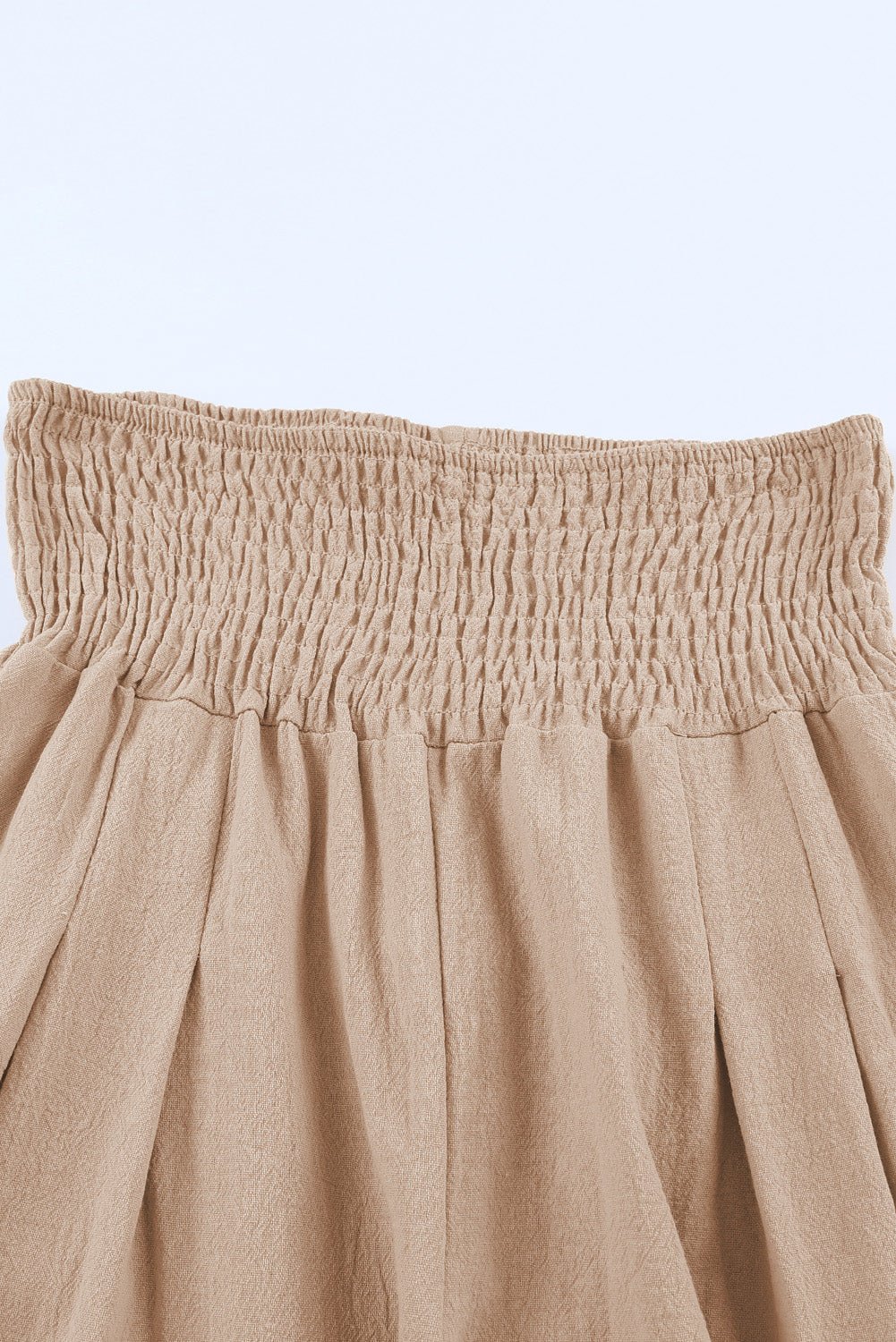 black smocked wide waistband high waist wide leg pants - MAD RUFFI