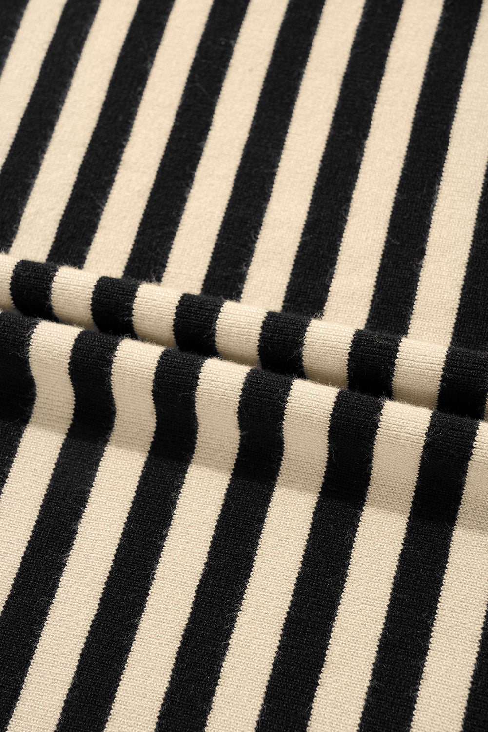 Black Stripe Crew Neck Slim Fit Sweater Vest - MAD RUFFI