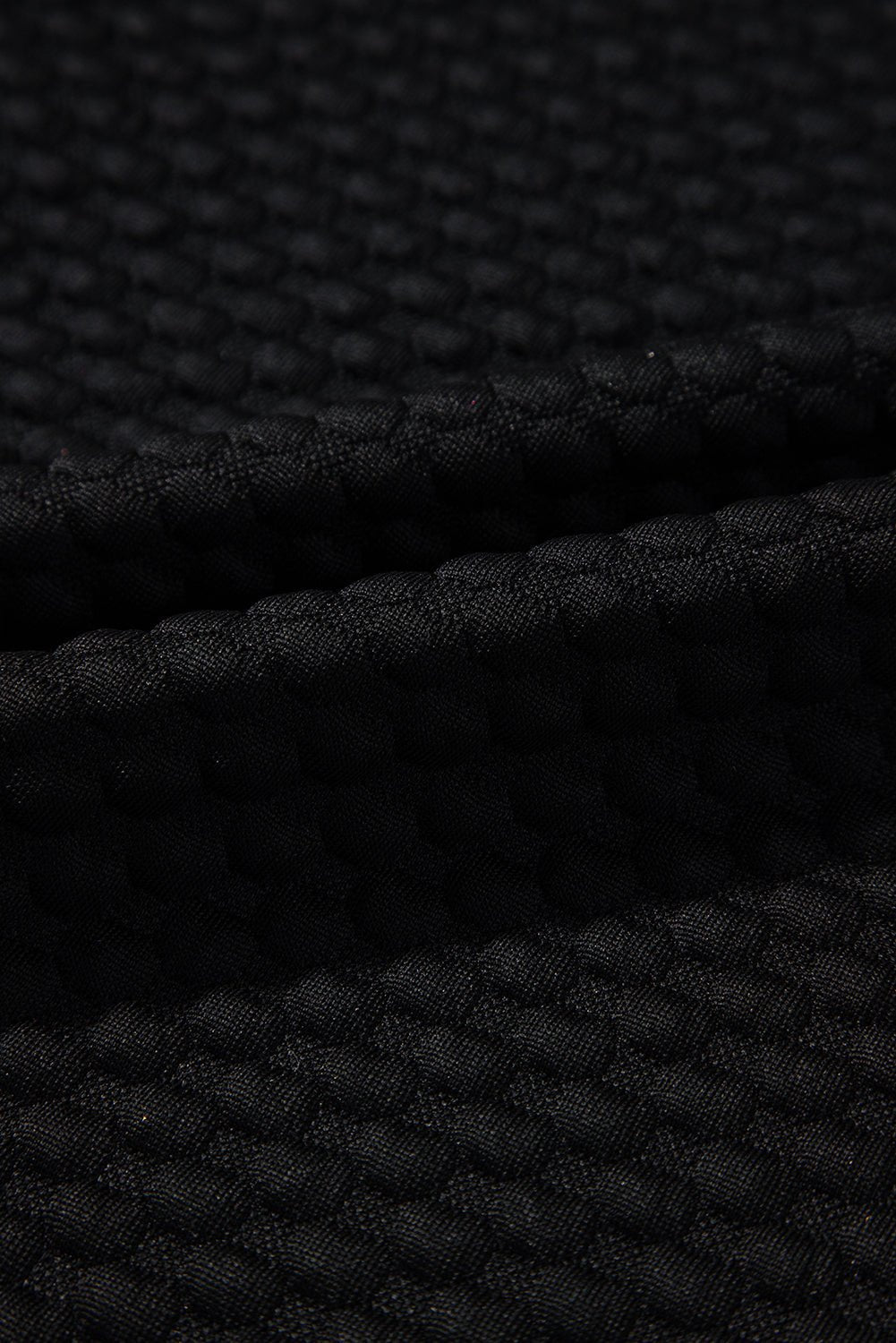 Black Textured Cap Sleeve T Shirt Shift Mini Dress - MAD RUFFI