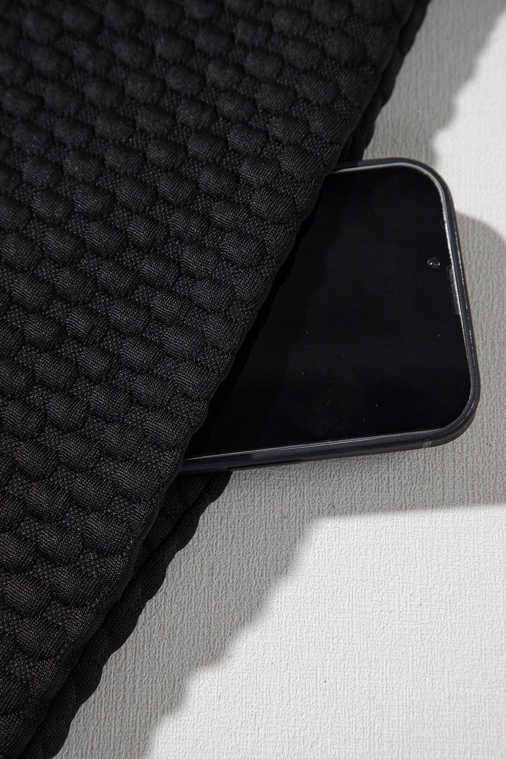 Black Textured Cap Sleeve T Shirt Shift Mini Dress - MAD RUFFI