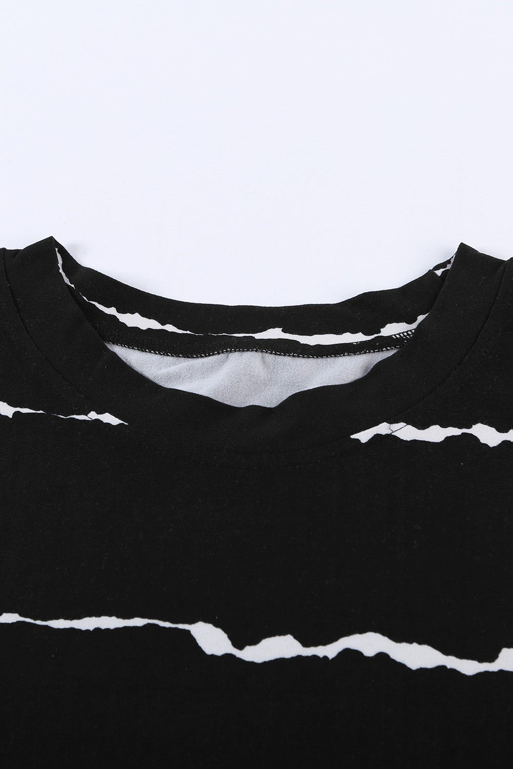 black tie - dye striped print round neck tank top - MAD RUFFI