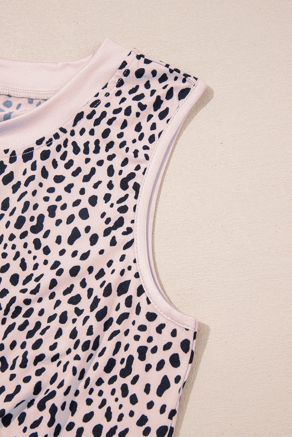 black tie - dye striped print round neck tank top - MAD RUFFI