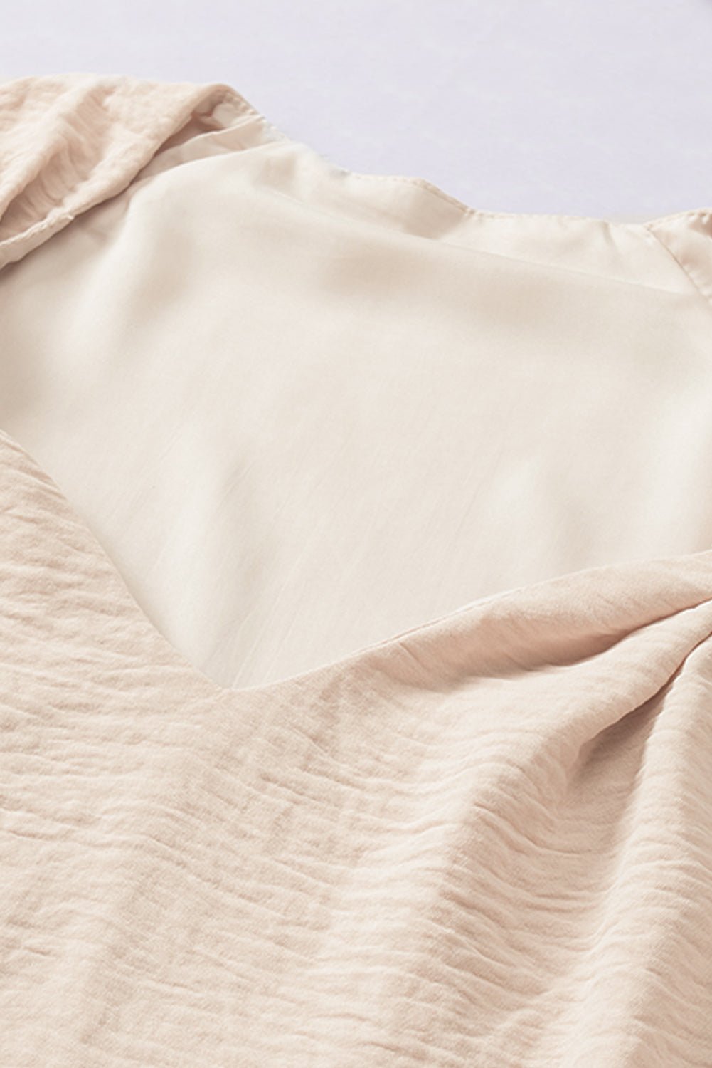 Black V Neck Knotted Shoulder Sleeveless Shirt - MAD RUFFI