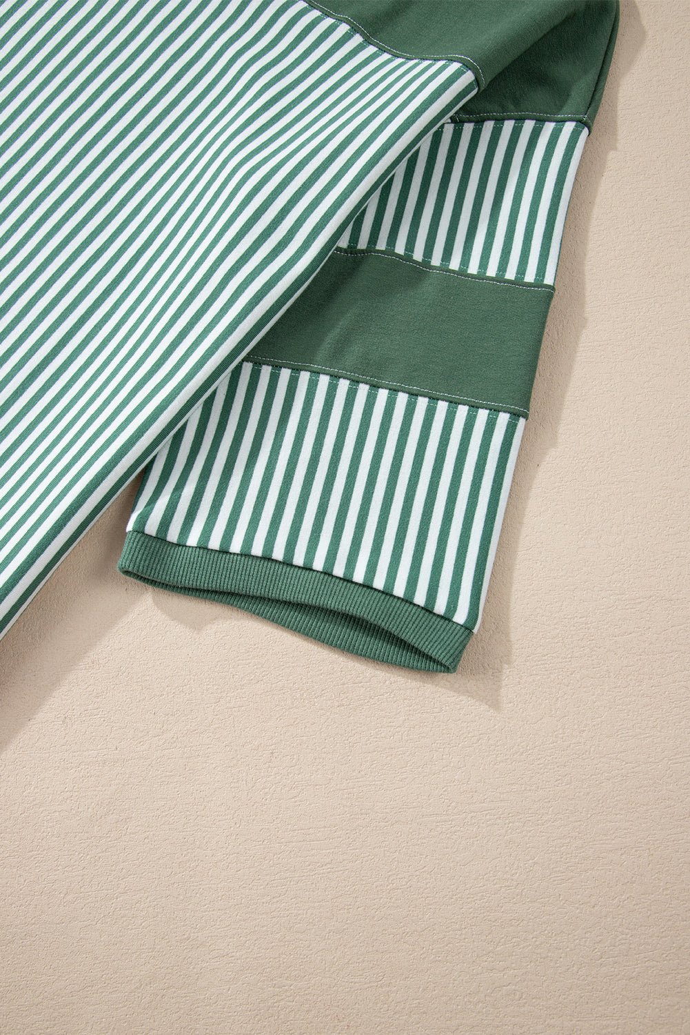 Black & White Striped Patchwork Oversized Tee - MAD RUFFI