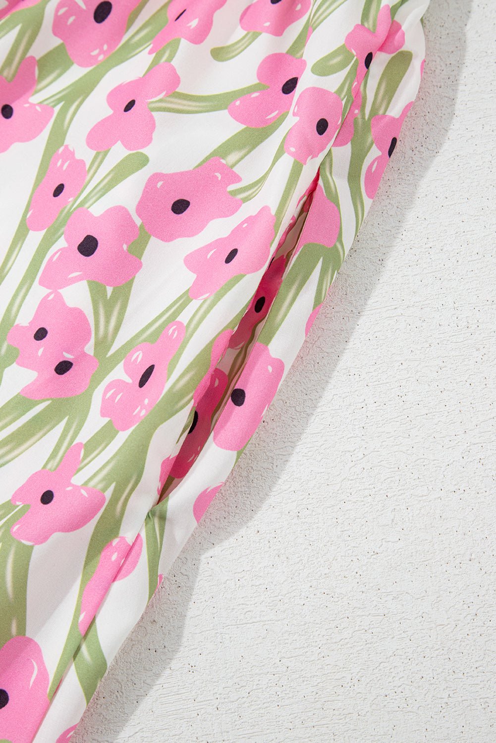 Blue Floral Print Square Neck Ruffled Strap Maxi Dress - MAD RUFFI