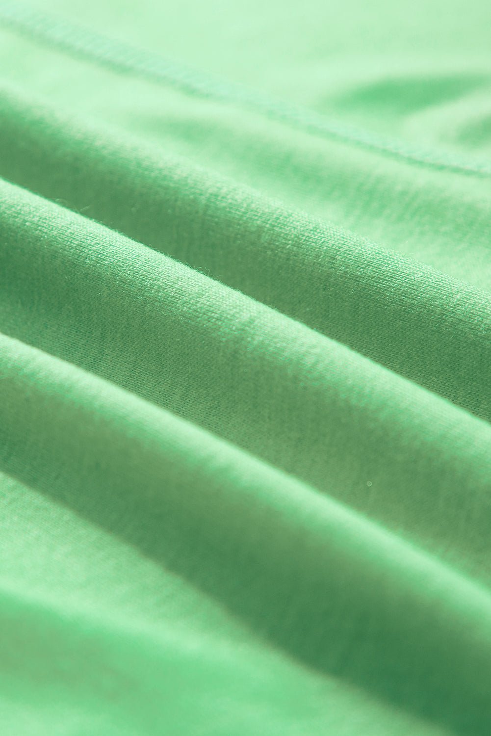 Blue Green Colorblock Drop Sleeve Round Neck Top - MAD RUFFI