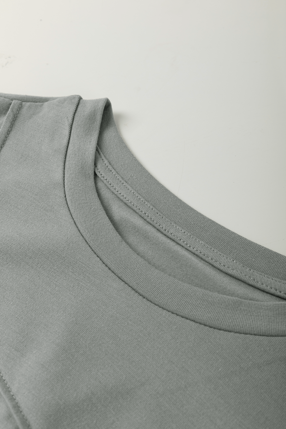 Blue Sapphire Solid Color Round Neck T Shirt - MAD RUFFI